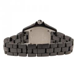 Pre Owned Chanel Black Ceramic J12 Women's Wristwatch 29MM