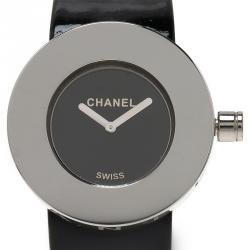 Chanel Black Stainless Steel La Ronde Women's Wristwatch 30MM
