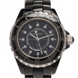 Chanel Black Ceramic J12 Women's Wristwatch 33MM