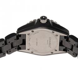 Chanel Black Ceramic J12 Women's Wristwatch 33MM