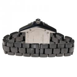Chanel Black Ceramic J12 Women's Wristwatch 33MM