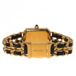Chanel Black Gold-Plated Stainless Steel Premiere Women's Wristwatch 20MM