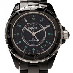 Chanel Black Ceramic J12 Women's Wristwatch 38MM