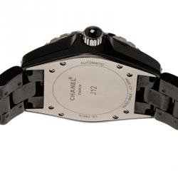Chanel Black Ceramic J12 Women's Wristwatch 38MM