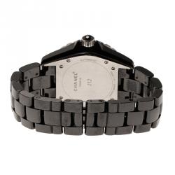 Chanel Black Ceramic J12 Women's Wristwatch 38MM