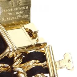 Pre Owned Chanel Black Gold-Plated Stainless Steel Premiere Women's Wristwatch 20MM