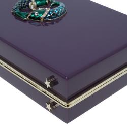Charlotte Olympia Purple Perspex Pieces Zodiac Pandora Box Clutch 