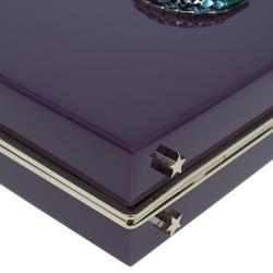 Charlotte Olympia Purple Perspex Pieces Zodiac Pandora Box Clutch 