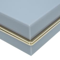 Pre Owned Charlotte Olympia Grey Perspex Aquarius Zodiac Pandora Box Clutch 