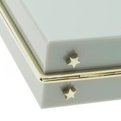 Pre Owned Charlotte Olympia Grey Perspex Aquarius Zodiac Pandora Box Clutch 