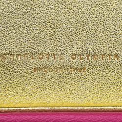 مملوكة مسبقًا Charlotte Olympia Pink Leather Shocking Vanina Clutch