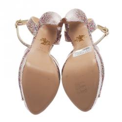 Charlotte Olympia Multicolor Sabrina Cherry Leaf Platform Sandals Size 41