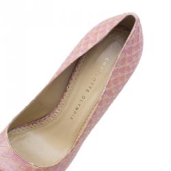 Pre Owned Charlotte Olympia Pink Python Priscilla Platform Pumps Size 39