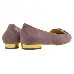 Charlotte Olympia Lilac Suede Virgo Smoking Slippers Size 36.5