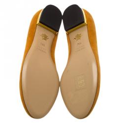 Pre Owned حذاء شارلوت أوليمبيا ليو سموكينغ سويدي برتقالي مقاس 36.5