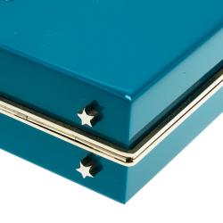 Charlotte Olympia Teal Perspex Scorpio Zodiac Pandora Box Clutch