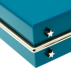 Charlotte Olympia Teal Perspex Scorpio Zodiac Pandora Box Clutch