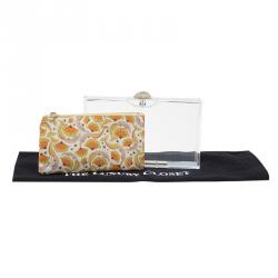Pre Owned Charlotte Olympia Plexiglass Clam Shell Pandora Box Clutch