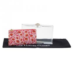 Pre Owned Charlotte Olympia Plexiglass Clam Shell Pandora Box Clutch