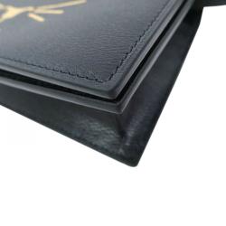 Pre Owned Charlotte Olympia Black Calf Leather Feline Purse Shoulder Bag