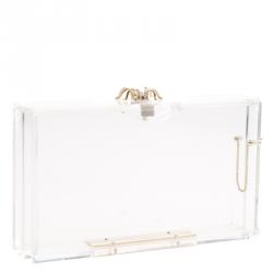 Pre Owned Charlotte Olympia Perspex Spider Pandora Box Clutch