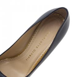 Pre Owned حذاء شارلوت أوليمبيا دوللي أسود مقاس 37