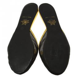 Pre Owned صندل سلايد شارلوت أوليمبيا كيتسك كيتي ترتر أسود مقاس 40