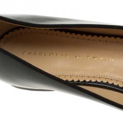 Pre Owned Charlotte Olympia Leopard Pony Hair and Patent Kiss Me Darcy Ballet Flats Size 41