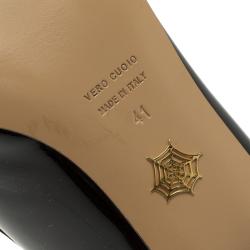 Pre Owned Charlotte Olympia Leopard Pony Hair and Patent Kiss Me Darcy Ballet Flats Size 41