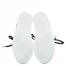 Charlotte Olympia Black Canvas Web Sneakers Size 38