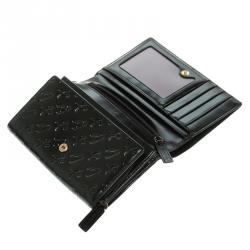 Charriol Black Monogram Patent Leather Wallet