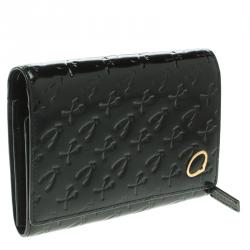 Charriol Black Monogram Patent Leather Wallet