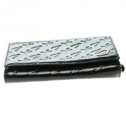 Charriol Black Monogram Patent Leather Wallet