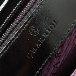 Charriol Black Monogram Patent Leather Wallet