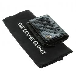 Charriol Black Monogram Patent Leather Wallet