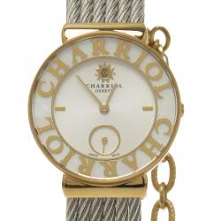 Pre Owned Charriol Grey Gold-Plated Stainless Steel St Tropez Women's Wristwatch 30MM