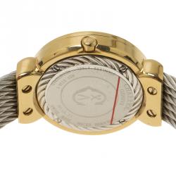 Pre Owned Charriol Grey Gold-Plated Stainless Steel St Tropez Women's Wristwatch 30MM