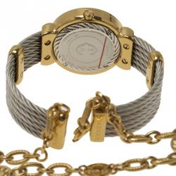 Pre Owned Charriol Grey Gold-Plated Stainless Steel St Tropez Women's Wristwatch 30MM