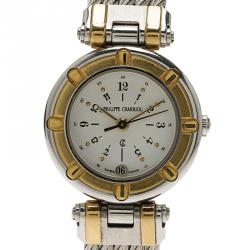 Pre Owned Charriol White Gold-Plated Stainless Steel Classic Women's Wristwatch 24MM