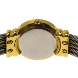 Pre Owned Charriol Black Gold-Plated Stainless Steel St. Tropez Women's Wristwatch 24MM