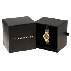 Pre Owned Charriol Black Gold-Plated Stainless Steel St. Tropez Women's Wristwatch 24MM