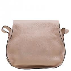 Chloe Blush Nude Leather Medium Marcie Crossbody Bag