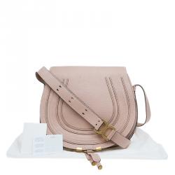 Chloe Blush Nude Leather Medium Marcie Crossbody Bag