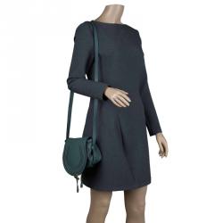 Chloe Green Leather Mini Marcie Crossbody Bag