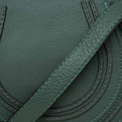 Chloe Green Leather Mini Marcie Crossbody Bag