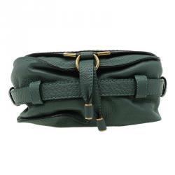 Chloe Green Leather Mini Marcie Crossbody Bag