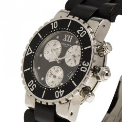 Pre Owned Chaumet Black Stainless Steel Class One 624 Women's Wristwatch 37MM