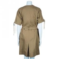 Pre Owned Chloe Beige Criss Cross Sleeve Dress M