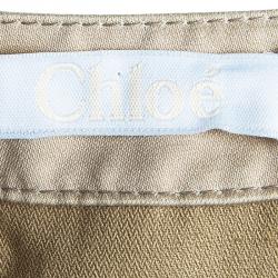 Pre Owned Chloe Beige Criss Cross Sleeve Dress M