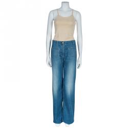 Pre Owned Chloe Blue Flared Denim Pants M